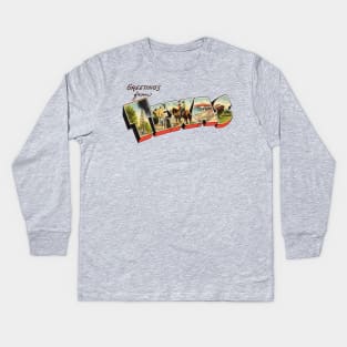 Greetings from Texas Kids Long Sleeve T-Shirt